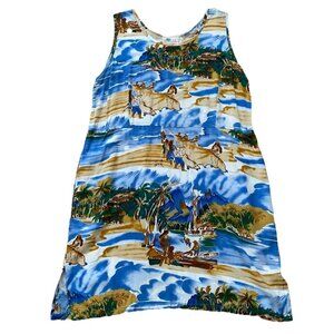 Club Mystique USA Size XL Dress Sleeveless Beach Resort Summer Vintage